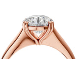 Rose gold Round Cut Solitaire Diamond Ring with Six-Prong Setting and Classic Band_16