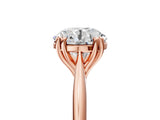 Rose gold Round Cut Solitaire Diamond Ring with Six-Prong Setting and Classic Band_17