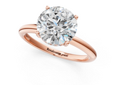 Rose gold Round Cut Solitaire Engagement Ring with Four-Prong Setting and Classic Band_41