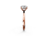 Rose gold Round Cut Solitaire Engagement Ring with Four-Prong Setting and Classic Band_42
