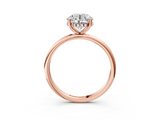 Rose gold Round Cut Solitaire Engagement Ring with Four-Prong Setting and Classic Band_43