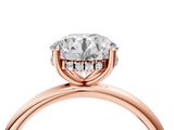 Rose gold Round Cut Solitaire Engagement Ring with Four-Prong Setting and Classic Band_44