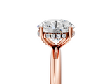 Rose gold Round Cut Solitaire Engagement Ring with Four-Prong Setting and Classic Band_45