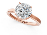 Rose gold Round Cut Solitaire Engagement Ring with Four-Prong Setting on a Classic Band_55