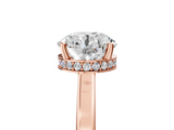 Rose gold Round Cut Solitaire Engagement Ring with Four-Prong Setting on a Classic Band_59
