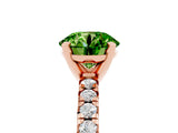 Rose gold Round Cut Solitaire Pave Diamond Engagement Ring with Four-Prong Setting_5