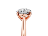Rose gold Round Cut Solitaire Ring with Cathedral Band and Four-Prong Setting_90