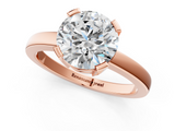 Rose gold Round Cut Solitaire Ring with Four-Prong Setting and Classic Band_41
