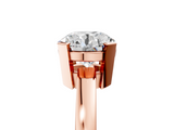 Rose gold Round Cut Solitaire Ring with Four-Prong Setting and Classic Band_45