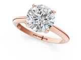 Rose gold Round Cut Solitaire Ring with Four-Prong Setting on a Classic Band_58