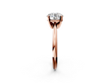 Rose gold Round Cut Solitaire Ring with Four-Prong Setting on a Classic Band_59