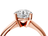 Rose gold Round Cut Solitaire Ring with Four-Prong Setting on a Classic Band_61