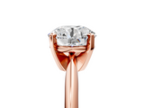 Rose gold Round Cut Solitaire Ring with Four-Prong Setting on a Classic Band_62