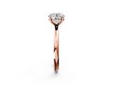 Rose gold Round Cut Solitaire Ring with Thin Band and Four-Prong Setting_36