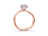 Rose gold Round Cut Solitaire Ring with Thin Band and Four-Prong Setting_37