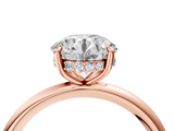 Rose gold Round Cut Solitaire Ring with Thin Band and Four-Prong Setting_38