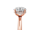 Rose gold Round Cut Solitaire Ring with Thin Band and Four-Prong Setting_39