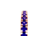 Rose gold Round Cut Tanzanite Pavé Set Thin Band_5