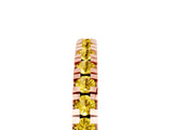 Rose gold Round Cut Yellow Sapphire Pavé Set Thin Band_5