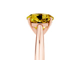Rose gold Round Cut Yellow Sapphire Solitaire Engagement Ring with Cathedral Setting and Four-Prong Mount_89