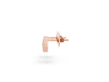 Rose gold Round Diamond Bezel Center Evil Eye Stud Earrings_5