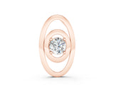 Rose gold Round Diamond Bezel Set Pendant with Double Halo_6