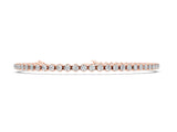 Rose gold Round Diamond Bezel-Set Tennis Bracelet_2