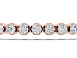 Rose gold Round Diamond Bezel-Set Tennis Bracelet_3