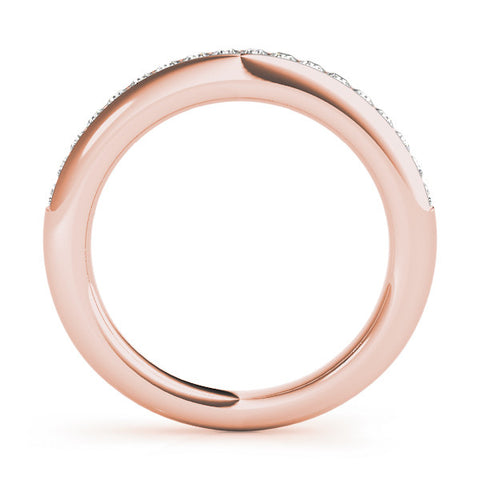Rose gold Round Diamond Channel Set Comfort Fit Band 1