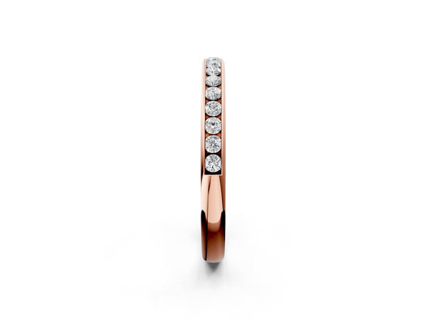 Rose gold Round Diamond Channel Set Comfort Fit Band
