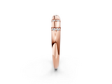 Rose gold Round Diamond Channel Set Curved Band with Bezel Setting_23
