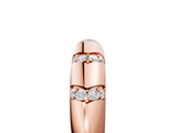 Rose gold Round Diamond Channel Set Curved Band with Bezel Setting_26