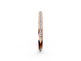 Rose gold Round Diamond Channel Set Eternity Band with Filigree Detailing_6