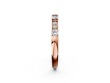 Rose gold Round Diamond Channel Set Eternity Band with Prong Setting_25