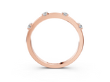 Rose gold Round Diamond Channel Set Eternity Band with Prong Setting_26