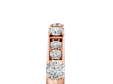 Rose gold Round Diamond Channel Set Eternity Band with Prong Setting_28