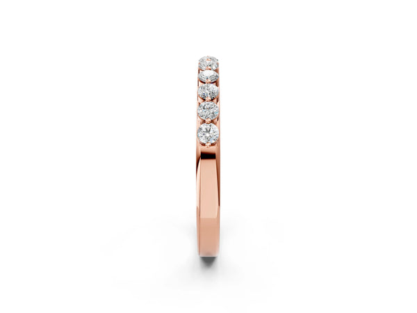 Rose gold Round Diamond Channel Set Eternity Band