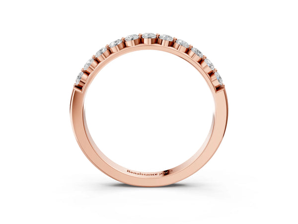 Rose gold Round Diamond Channel Set Eternity Band