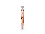 Rose gold Round Diamond Channel Set Half Eternity Band with Shared Prong Setting_6