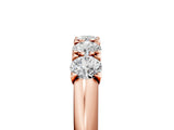 Rose gold Round Diamond Channel Set Half Eternity Band with Shared Prong Setting_9