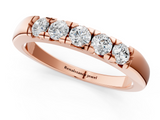 Rose gold Round Diamond Channel Set Half Eternity Band_5