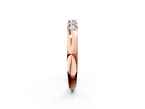 Rose gold Round Diamond Channel Set Half Eternity Band_6