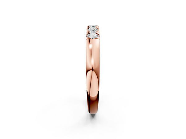 Rose gold Round Diamond Channel Set Half Eternity Band