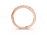 Rose gold Round Diamond Channel Set Half Eternity Band_7