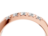 Rose gold Round Diamond Channel Set Half Eternity Band_8