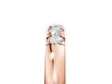 Rose gold Round Diamond Channel Set Half Eternity Band_9