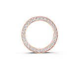 Rose gold Round Diamond Channel Set Pendant_6