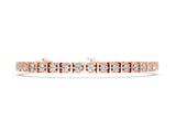 Rose gold Round Diamond Channel Set Tennis Bracelet with Prong Setting_2