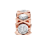 Rose gold Round Diamond Channel Set X-Prong Band_9