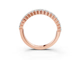Rose gold Round Diamond Checkerboard Pavé Promise Ring with Round Diamond Accents_3